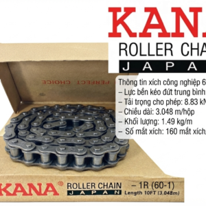 Xích KANA 60 đơn, xích thép 60 đơn 1 dãy, xích đơn 60. Xích KANA 60 đơn, xích thép 60 đơn 1 dãy, xích đơn 60.