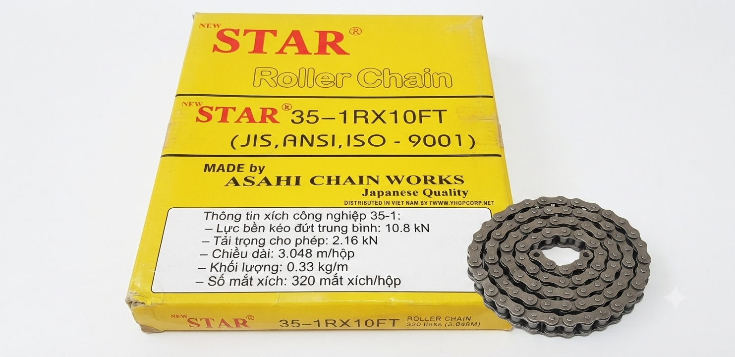 Sên STAR 35 đơn, sên thép 35 đơn 1 dãy, sên đơn 35.