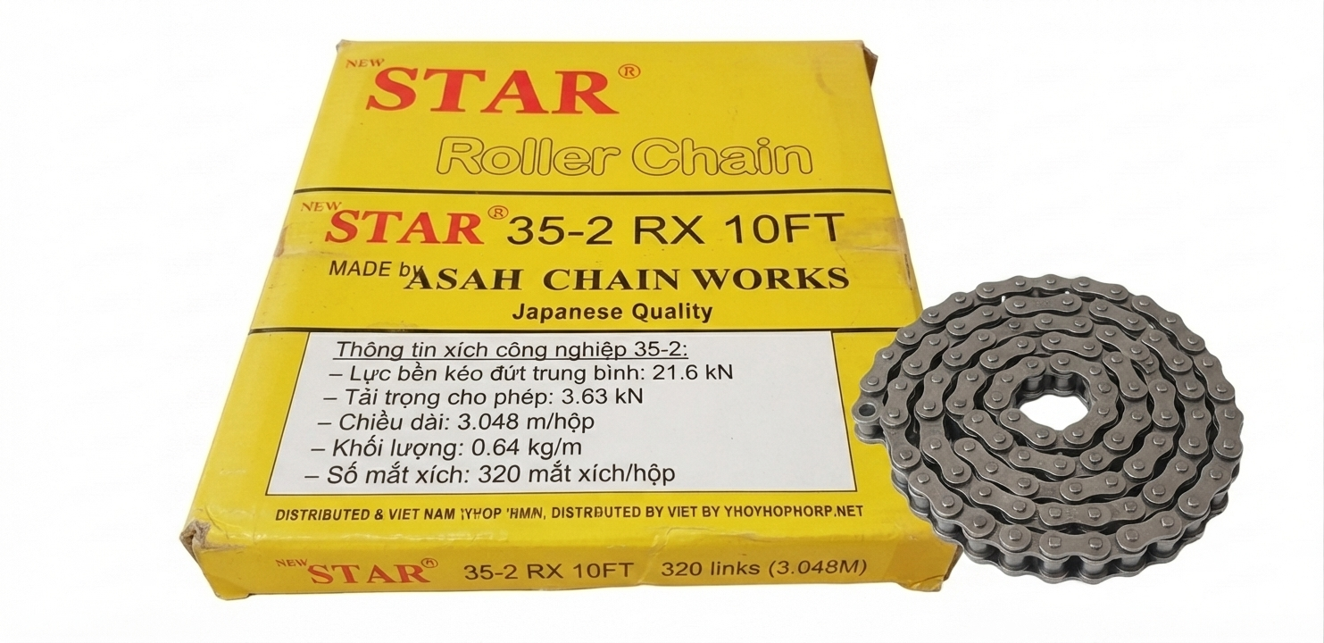 Sên STAR 35 đôi, sên thép 35 đôi 2 dãy, sên đôi 35.