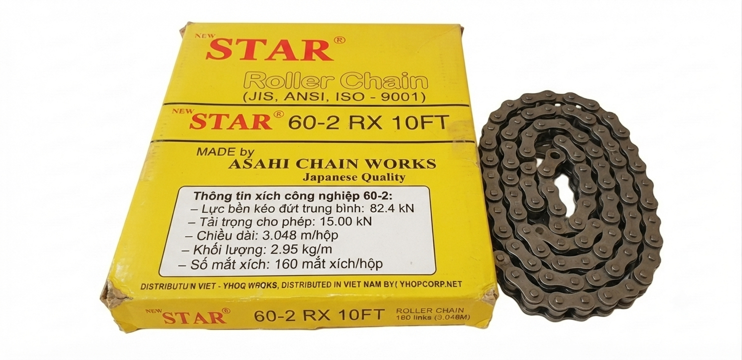 Sên STAR 60 đôi, sên thép 60 đôi 2 dãy, sên đôi 60.