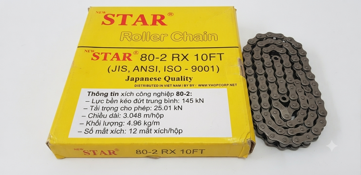 Sên STAR 80 đôi, sên thép 80 đôi 2 dãy, sên đôi 80.